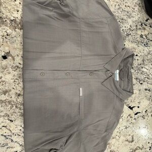 Gray Columbia Short Sleeve Shirt L